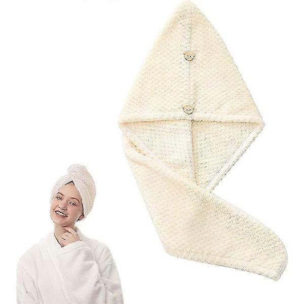 Super Absorbent Hair Turban Towel - Coral Fleece Hair Turban Towel, Hair Drying Cap Crday Gift