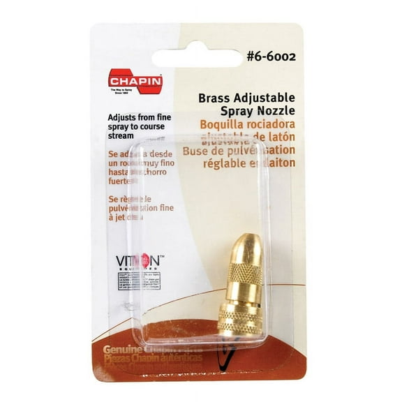Chapin 6-6002 Adjustable Brass Cone Pattern Nozzle for Poly Shut-Off Nozzle