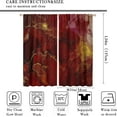 thumbnail image 3 of Marble Curtains, Red Gold Abstract Geometry Pattern Texture Window Treatments for Bedroom Living Room, Red Luxury Marble Drape 2 Panel Sets,42x54 Inch Blackout, 3 of 6