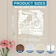 thumbnail image 4 of Retro Train Stencil 11.8×11.8inch Large Train Steam Engine Locomotive Stencils with Paint Brush Brick Wall Railway Transportation Vehicle Template for DIY Craft Furniture Wood Canvas Paper DIY, 4 of 9