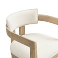 thumbnail image 6 of Rovelle Modern Upholstered Dining Chairs, Rubberwood, Beige + Natural Ash, Set of 2, 6 of 8