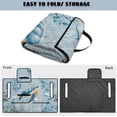 thumbnail image 5 of COEQINE Golf Cart Seat Cover Towel Blanket Foldable Design for Easy Transport, Suitable for Most Two-Seater Carts, Quilted with 4 Front Pockets, 51.2x30.3 Inch, Sea Turtle Coral Jellyfish Blue, 5 of 8