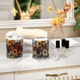 thumbnail image 4 of Yayeee 2 Pack Qtip Holder Bathroom Cotton Swab Canister with Lid Clear Dispenser Set, Beige Flowers, 4 of 6