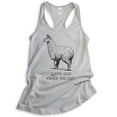 thumbnail image 1 of Llama Said Knock You Out Tank Top, Ladies Racerback Tank Top, Funny Animal Tee, Funny Pun Tank, Llama Tank, Silver Gray, X-Large, 1 of 3