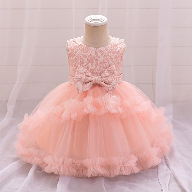 Robes pour Tout-Petites Filles Robes Formelles pour Filles Robes Roses pour Filles Robe Chic pour Filles Robes de Pâques pour Tout-Petites Filles 18-24 Mois