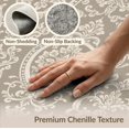 thumbnail image 6 of ODIKA 4'x6' Taupe Victorian Damask Stone Medallion Washable Area Rug Traditional European Baroque Filigree Motif With Intricate Floral Pet Friendly, Non-Shedding for Bedroom, Reading Nook, 6 of 7