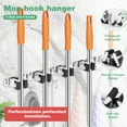 thumbnail image 2 of 5Pcs Mop Broom Holder 304 Stainless Steel Broom and Mop Hanger with 5 Rack and 4 Hook Wall Mounted Mop Broom Rack Organizer Adhesive/Screw Mounting Mop and Broom Gripper for Bathroom, 2 of 10