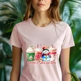 thumbnail image 5 of I Believe in Santa and Coffee T-Shirt | Snowman Holiday Graphic Tee, Maroon, Size M, 5 of 6