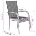 thumbnail image 4 of vidaXL 7 Piece Outdoor Dining Set Black, 4 of 5