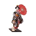 thumbnail image 2 of Estatua de escritorio de muñeca geisha, kimono japonés de 12 pulgadas, figura artesanal tradicional, Estilo A, 2 of 9