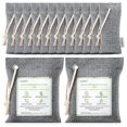 thumbnail image 1 of CLEVAST - Bolsas purificadoras de aire de carb&oacute;n de bamb&uacute; (2x200g, 12x50g), elimina olores y humedad, purificador de aire fresco natural, eliminador de olores para el hogar, coch, 1 of 7