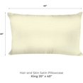 thumbnail image 6 of Spasilk Satin Pillowcase for Hair and Face Beauty, King Size, 1 Pack, Ivory Beige, 6 of 8