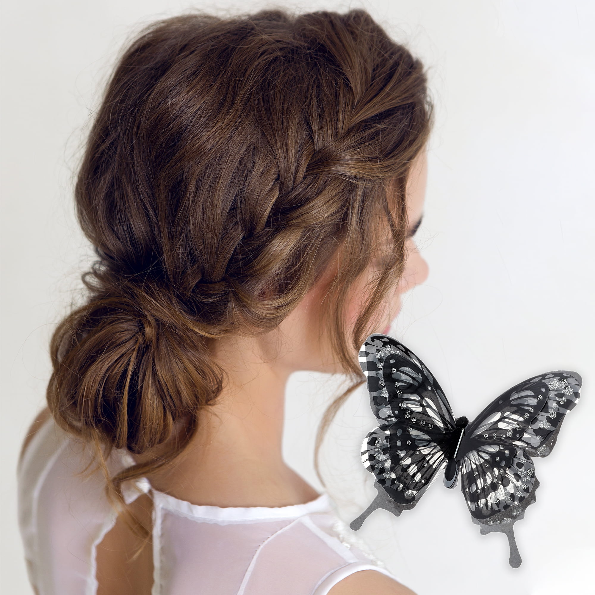 Unique Bargains Duckbill Butterfly Hair Clips Black 1 Piece for Stylish Hair