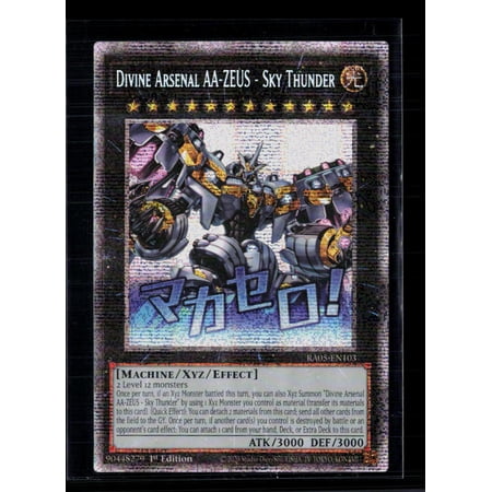 2024 Yu-Gi-Oh! Divine Arsenal AA-ZEUS – Sky Thunder 1st Edition Quarter Century Secret Rare Trading Card
