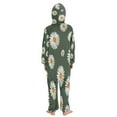 thumbnail image 3 of Vzayyk 4T-14Y Size Aviliable Cozy One-Piece Footless Sleeper Pajama White Daisies, 3 of 8