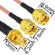 thumbnail image 4 of 4x Cable Coaxial de Antena WiFi SMA Hembra Una Tipo Y 2XSMA Macho Recto Divisor Combinador Extensión Cable RG316, 4 of 5