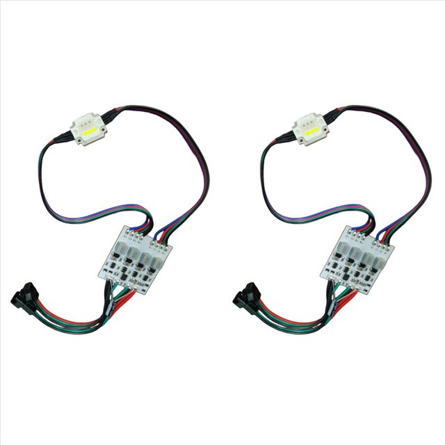 2X Módulo de Píxeles LED Direccionable UCS2904 12W RGBW de Alta Potencia Luz DC12V Entrada RGBW Luz LED Digital para Reflectores(B)