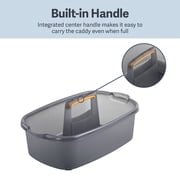 Casabella Cleaning Storage Caddy with Handle for 4-Gallon Rectangular Bucket, Graphite/Orange