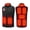 B_ Black, variant on Unisex Stand Collar Zip Light Christmas Thermal Gilet, Eight Heat Zones Pine Santa Motif, Wrinkle Resistant Warm Outer for Camp Outings Black XXXXL
