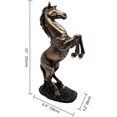 thumbnail image 4 of Statue en Résine de Cheval Debout 31cm pour Décoration Intérieure Figurine d'Art de Cheval d'Élevage - Bronze, 4 of 4