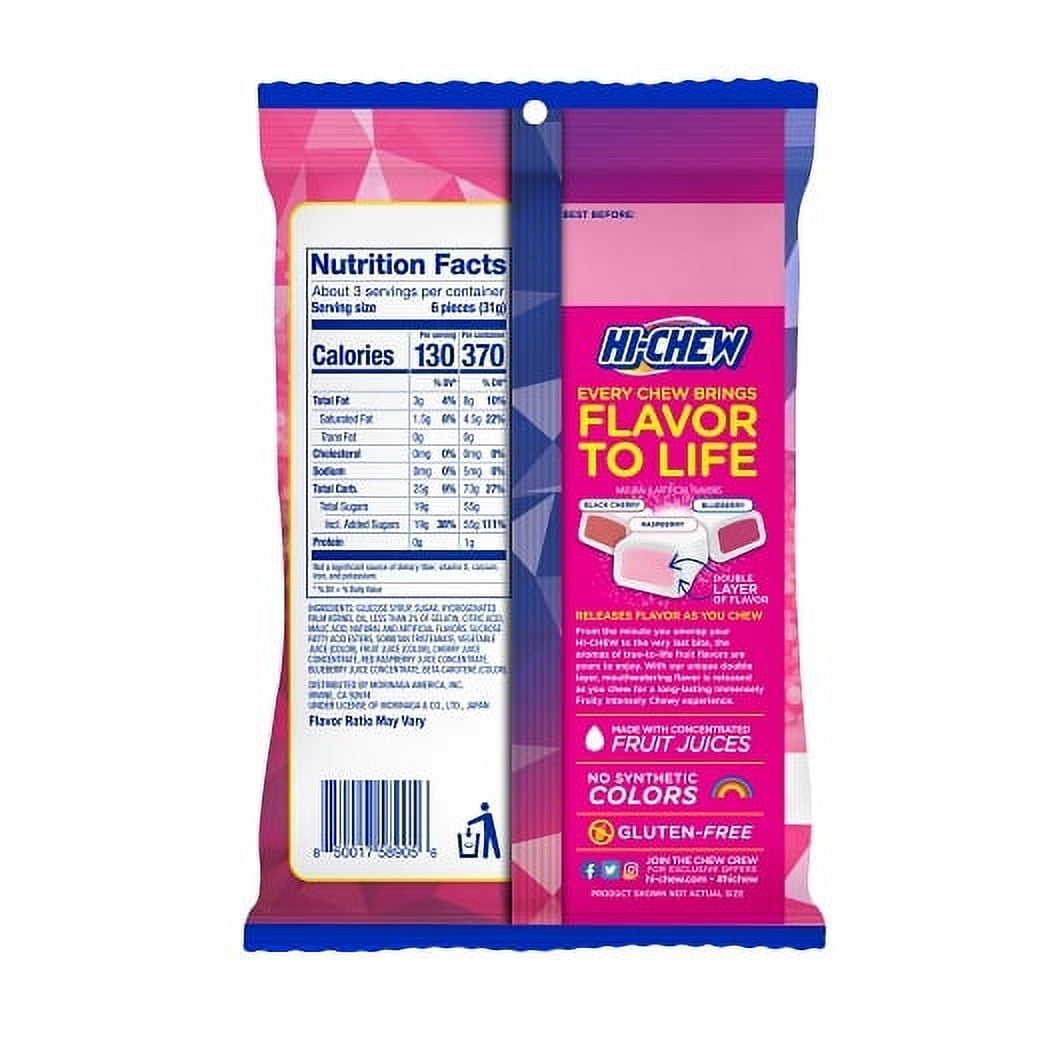 HI-CHEW Berry Mix, Pack of 6 Bags, 3.17oz each - Blackberry HI-CHEW Berry Mix, Pack of 6 Bags, 3.17oz each - Blackberry