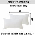 thumbnail image 5 of Rectangle Pillow Covers 12x20 inch Striped Corduroy Solid Cushion Covers Oblong Pillowcases for Sofa Kids Toddler, 12 x 20 inch, Creamy White, 5 of 7