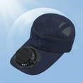 thumbnail image 6 of Solar Powered Sun Hat with USB Charging | Detachable Top Fan Cap | 650mAh Battery | 360° Rotating Fan | LED Display | Mesh Breathable Adjustable | For Outdoor Hiking Fishing | 21.3-23in, 6 of 6