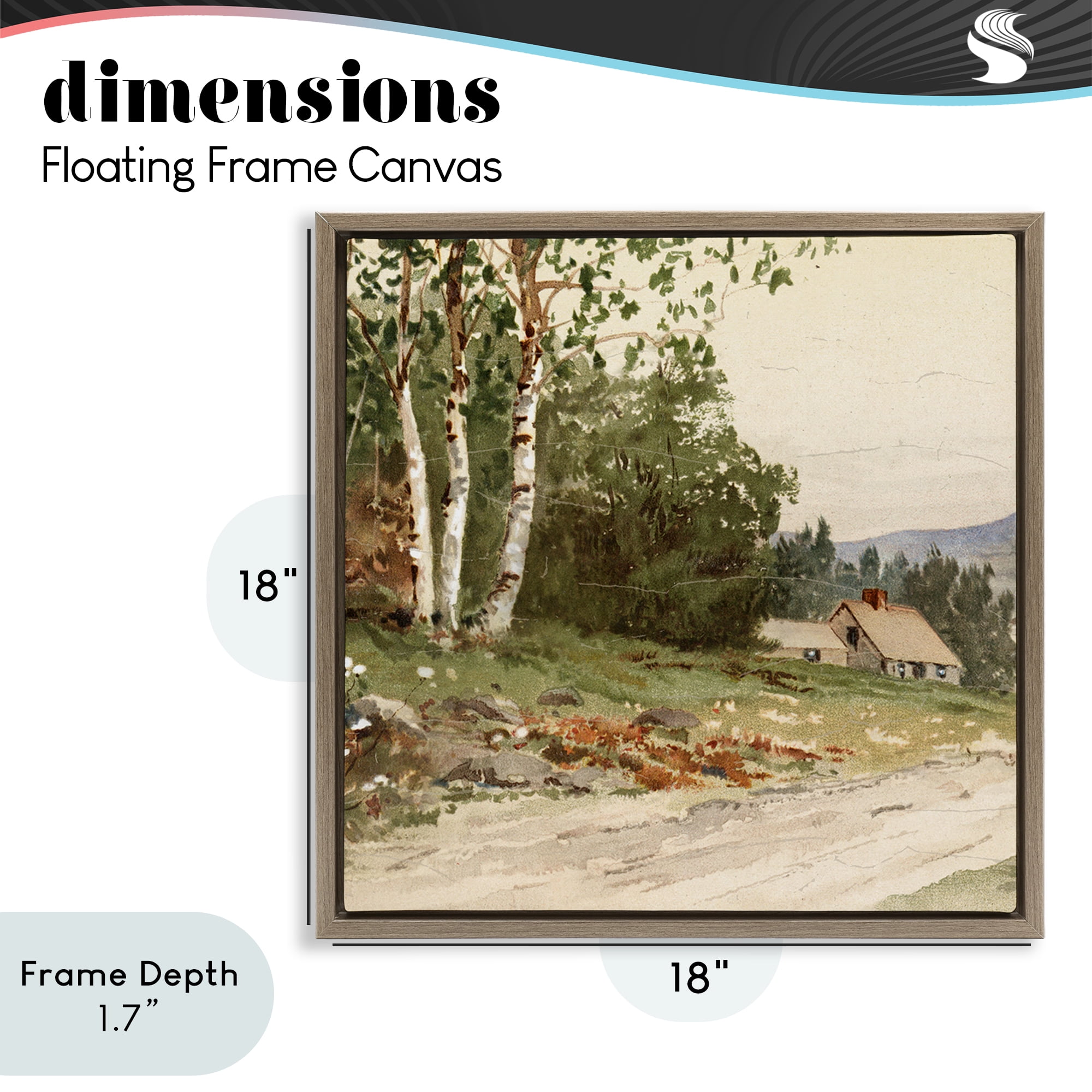 Stupell Industries Farm House Dirt Road Brown Framed Floater Canvas Wall Art, design by Lula Bijoux & co.