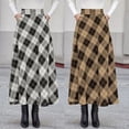 thumbnail image 6 of BUYISI Womens High waist Casual Plaid A-line Fashion Basic Simple Skirt Camel S, 6 of 9