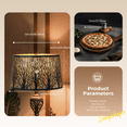 thumbnail image 6 of Metal Drum Lamp Shade, AEELLEEA Large Lampshade for Table Lamp, (12×8)×(14×10.5)×8.5"H ,Large Floor Lamp Shade Etched Forest(Spider), 6 of 8