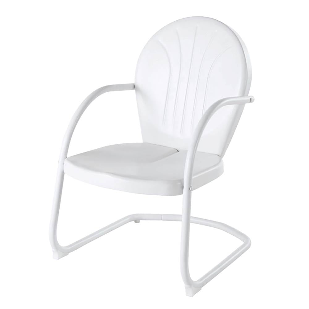 Crosley Furniture Griffith Metal Outdoor Patio Chair in White