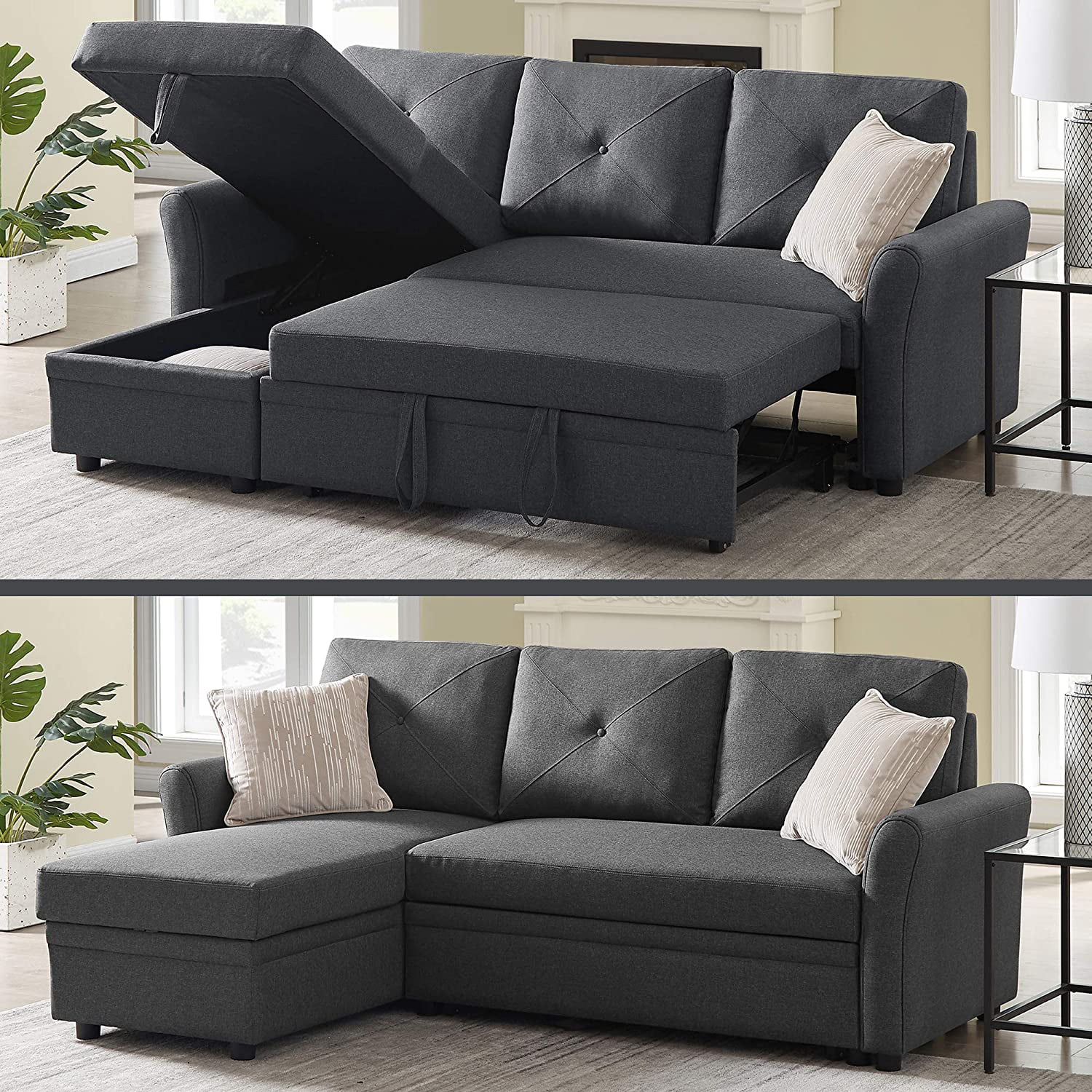 Couch Bed Sofa Sectional Living Room Sleeper Futon Furniture Loveseat Pad Details about   HOT!! 