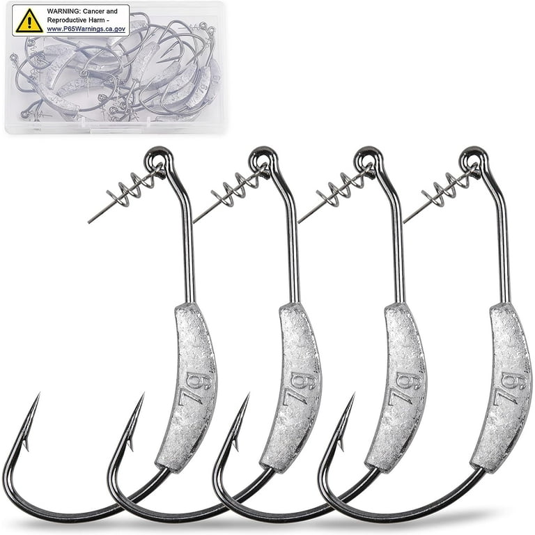 Fishing Weighted Hooks Swimbait Jig Hook with Twistlock Centering Pin Soft Plastic  Worm Fishing Hooks 