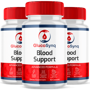 GlucoSynq Blood Support Advanced Formula Supplement Natural Ingredients 180 Capsules