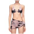 thumbnail image 1 of EHQJNJ Ensemble Bikini Style Mode de Pinkup Bikini Trois Pièces avec Petite Poitrine Rassemblée pour Vacances à la Plage Maillot de Bain Source Chaude pour Femmes Grande Taille Maillot de Bain pour Femmes Deux Pièces, 1 of 9