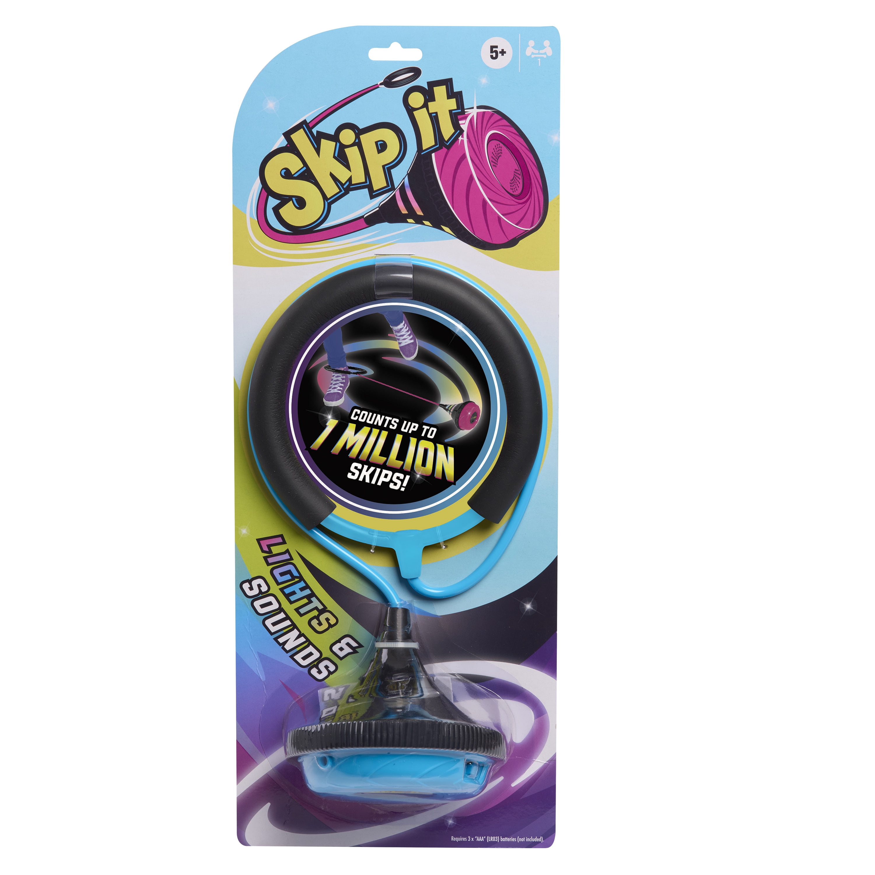 Skip It Retro Outdoor Toy, Light Up Ball and Digital Counter, Blue, Boys and Girls, Ages 5 and up