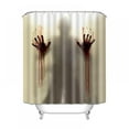 thumbnail image 1 of Halloween Shower Curtain Decoration  Horror Bathroom Props  Bloody Hands Pattern  Halloween Decoration Props, 1 of 7