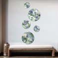 thumbnail image 2 of Designart "Serenade Of Green And Purple Bamboo In The Tropics" Floral Round Wall Art Set Of 5 - Green Tropical For Bedroom Wall Art Set, 2 of 6