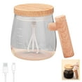 thumbnail image 1 of Vaso mezclador eléctrico de alta velocidad, vaso de café de viaje de vidrio impermeable con agitación automática, vaso mezclador eléctrico de alta velocidad con varilla agitadora desmontable para, 1 of 7