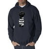 Trendy USA 1087 - Adult Hoodie Fist Pump Arm Band Black Lives Matter Human Rights Sweatshirt 3XL Navy