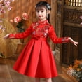 thumbnail image 5 of XEGLSBU Girls Dresses Size 14-16 Formal Toddler Baby Kids Girls Chinese Tang Suit Thick Warm Princess Dresses Clothes Pageant Dresses for Girls 14-16 Red Size 9-10 Years, 5 of 7