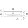 thumbnail image 3 of Duravit 700101000000092 D-Code 71" Drop In Acrylic Soaking Tub - White, 3 of 7