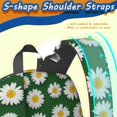 thumbnail image 5 of Daisy Pioneer Flower Green Pattern 17" School Backpacks for Teens,Waterproof Oxford Fabric,S-Shape Padded Straps for School,Travel,Hiking,Camping, 5 of 6
