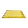 thumbnail image 2 of Ahgly Company Machine Washable Indoor Rectangle Solid Yellow Modern Area Rugs, 6' x 9', 2 of 4