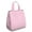 Pink Cute French, variant on Pitbull Dog and Flower Floral Insulated Lunch Bag for Women & Adults,Large Portable Soft Cooler Lunch Bag,Thermal Food Storage Tote with Pearl Cotton,8.66L,8.75x5.75x9.5 Inch