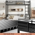 thumbnail image 2 of Full XL over Full XL Floor Metal Bunk Bed with Stairs, Safety Rails and Noise-Reduced Design, 2 of 6