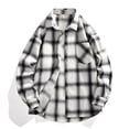 thumbnail image 5 of Yutgune Mens Plus Size Western Shirt Plaid Flannel Shirt For Men Country Casual Button Down Shirt, 5 of 7