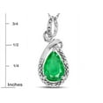 thumbnail image 3 of Star K� Drop Halo Pear Shape Genuine Emerald Pendant Necklace, 3 of 9