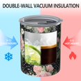 thumbnail image 2 of 12oz Coffee Tumblers Pioneer Flower Stainless Steel Vacuum Insulated Travel Tumbler Coffee Cups Mug with Lid and Straw with Cleaning Brush for Cold & Hot Drinks, 2 of 5