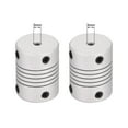 thumbnail image 2 of 3mm to 3mm Aluminum Alloy Shaft Coupling Flexible Coupler Motor Connector Joint L25xD19 2pcs, 2 of 6